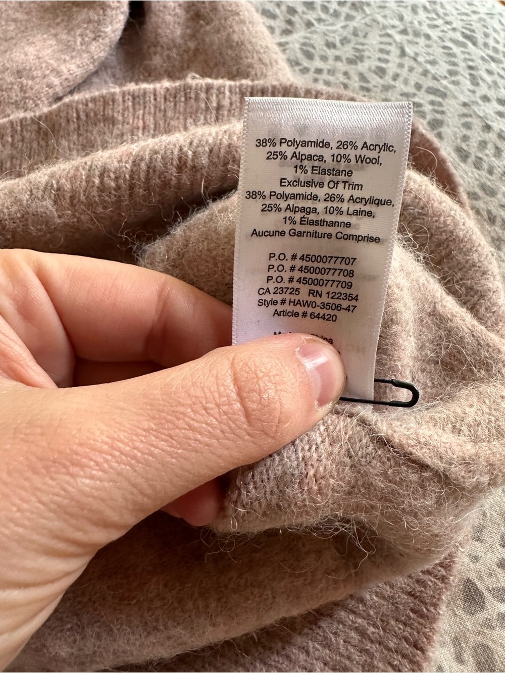 Women’s Babaton Crewneck Alpaca/Wool-Blend Sweater in Dusty Pink - Picture 4 of 4